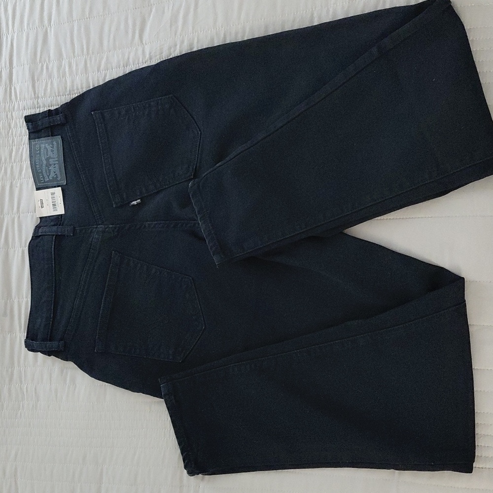 Levi's High Waisted Mom Jeans Flash Black Sz 28 Nwt - Picture 9 of 12